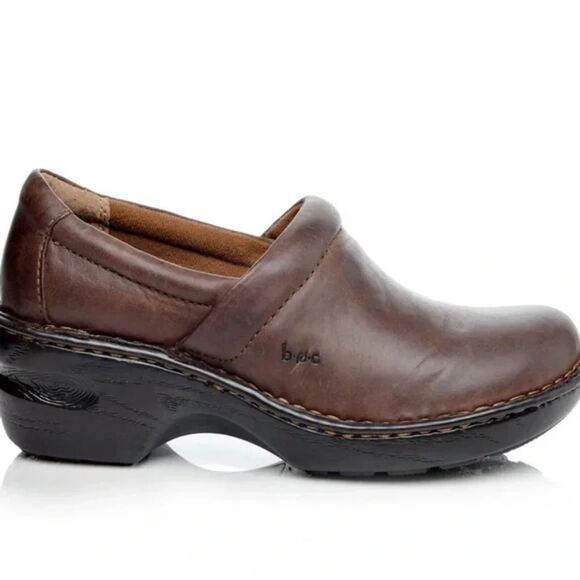 Born Shoes - BOC Born Concept Peggy Casual Slip On Brown Clogs.  Size 10